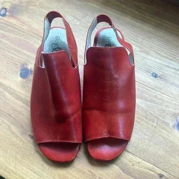 🔥bos. & Co.🔥 | Red leather heeled sandals - Picture 6 of 7